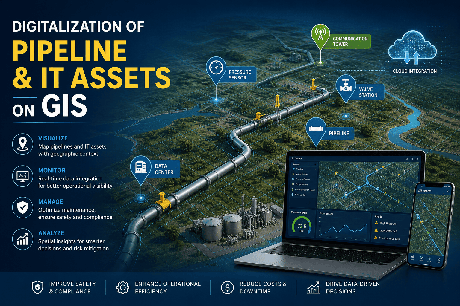 Digitalization of Pipelines and IT Assets Using GIS